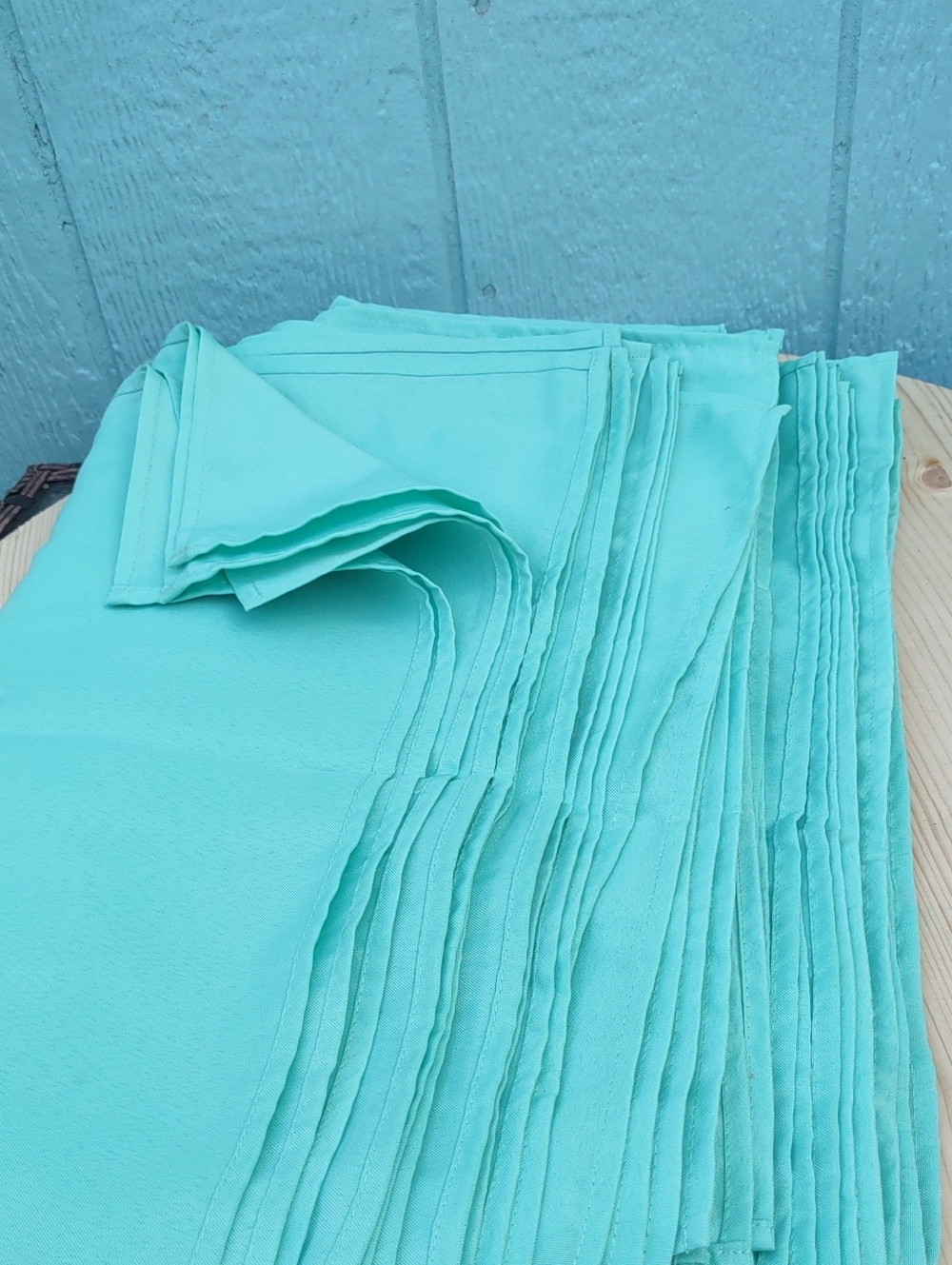 38 Luxury Solid Aqua Cloth Napkins - Aqua